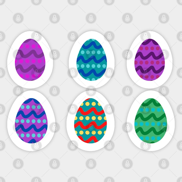 Bright Pattern Easter Eggs Sticker by Felicity-K